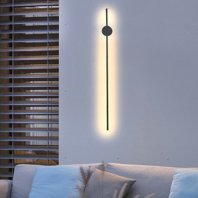 Eonix Applique Murale d'Extérieur Minimaliste Linéaire LED. Métal. Noir. Jardin - Neutralighting