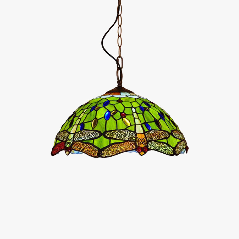 Tiffany Vintage Art LED Suspension Verre Chambre À Coucher - Neutralighting