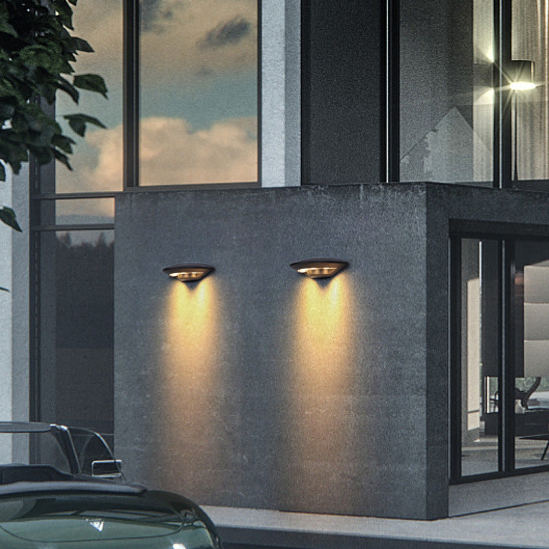 Ray Applique Murale Coquille Moderne Minimaliste, Métal, Noir, Jardin - Neutralighting