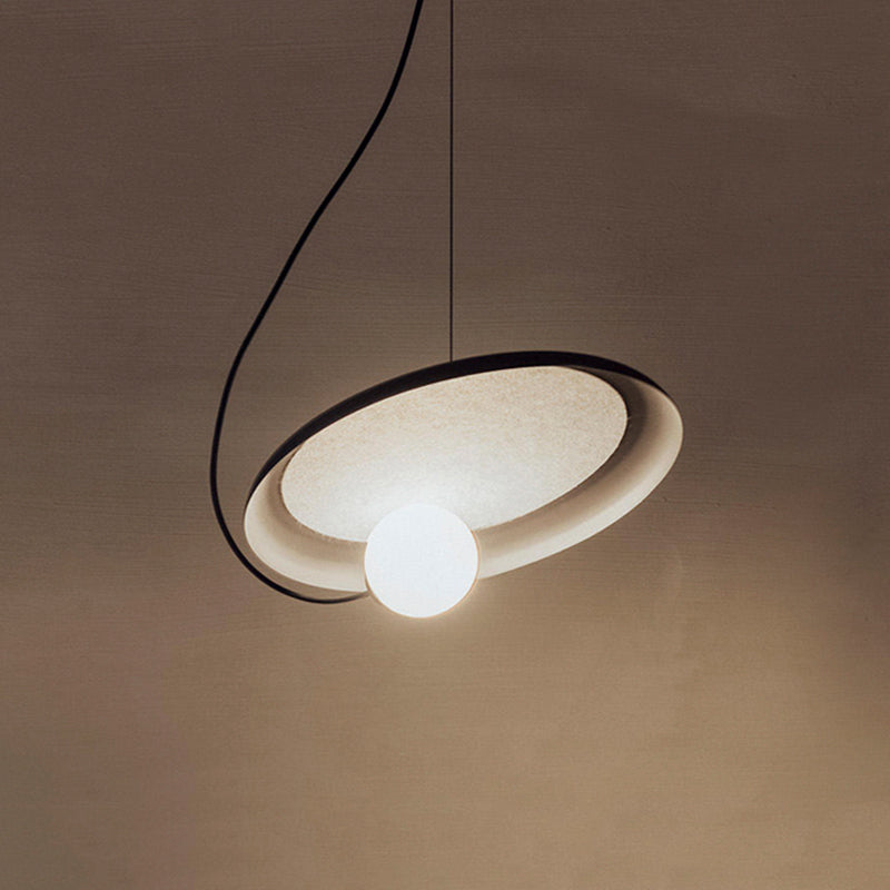 Arisha Suspension Art Déco Stylisé, Métal/Acrylique, Noir/Blanc/Cuivre, Salon/Chambre à Coucher - Neutralighting