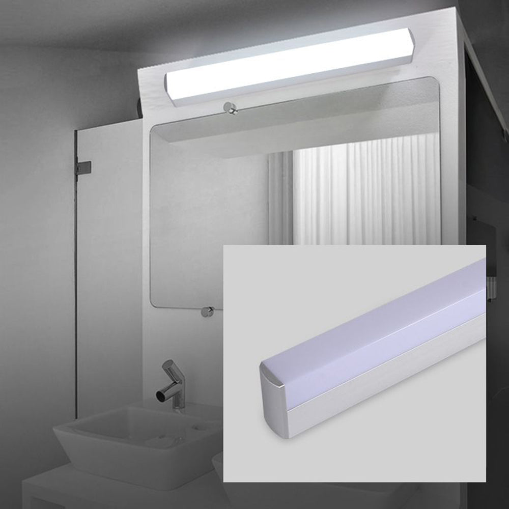 Arisha Applique Murale à Miroir Moderne Design LED Rectangulaire Métal Acrylique Blanc Salle de Bain - Neutralighting
