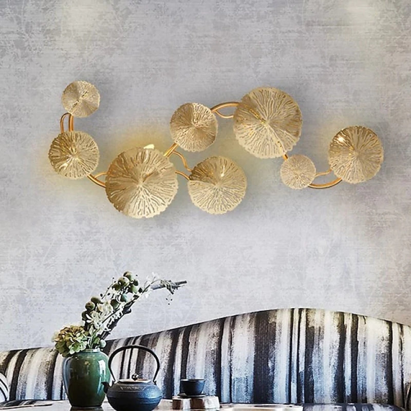 Arisha Applique Murale Ronde Moderne, Métal, Or, Salle/Bureau - Neutralighting
