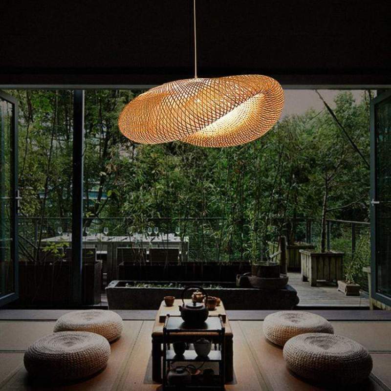 Rinwa Suspension Nuage Bohème. Bambou. Bois. Salon