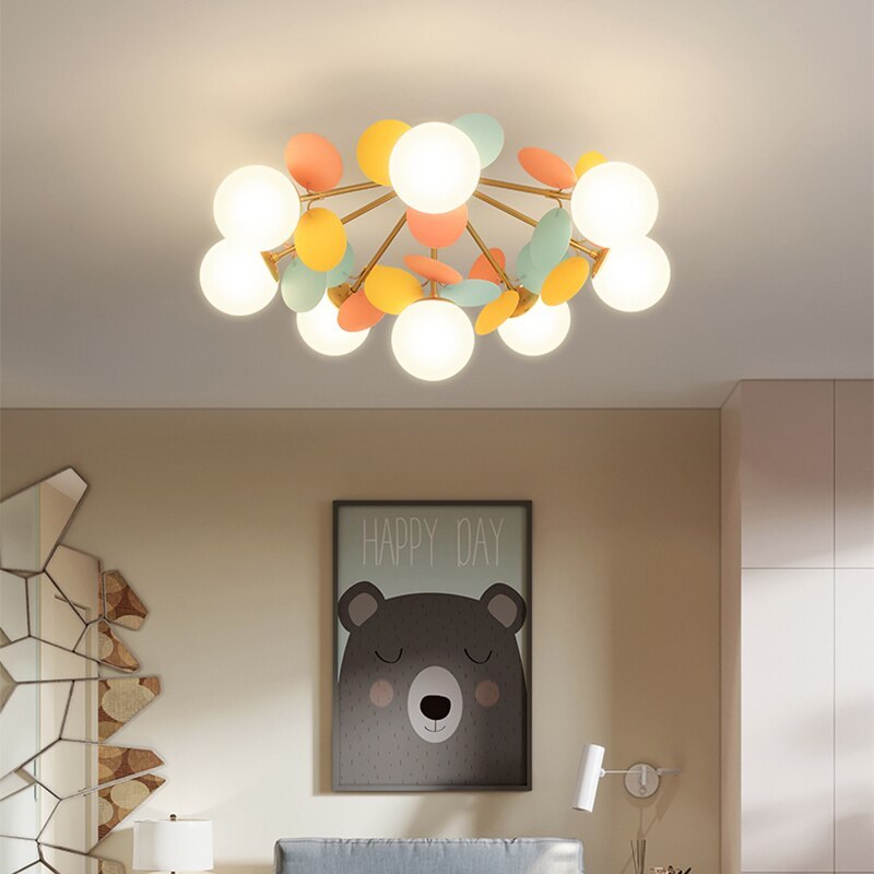 Nexen Plafonnier en forme de branche florale multicolore