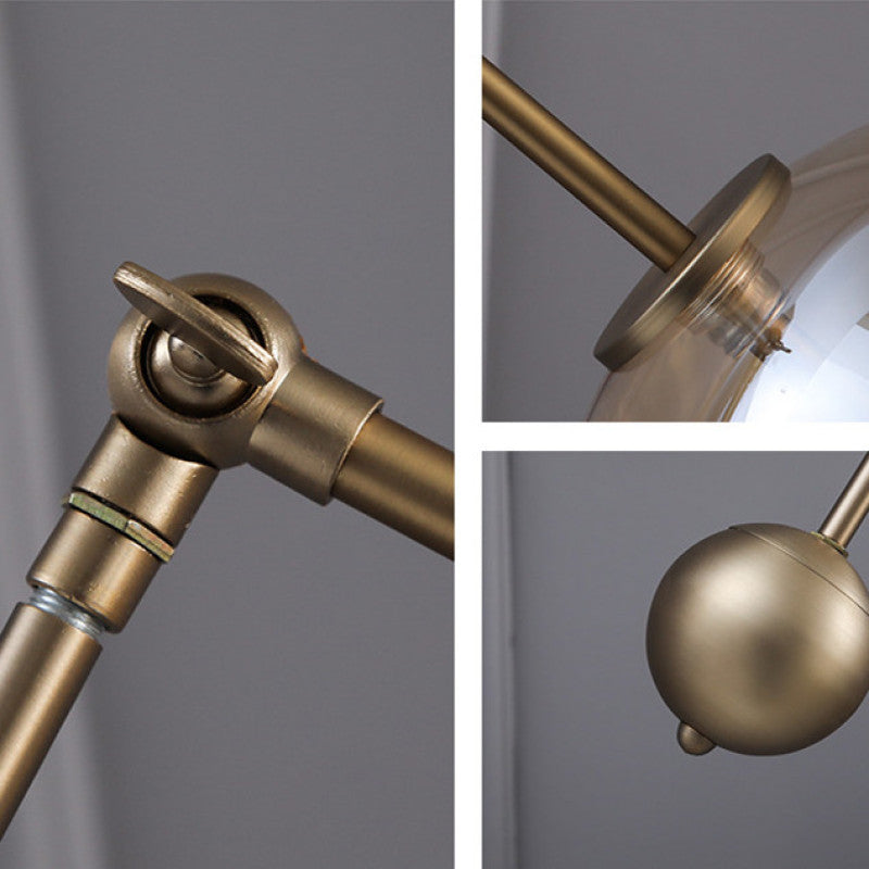 Valentina Lampadaire Globe Moderne, Métal/Verre, Or, Salon - Neutralighting
