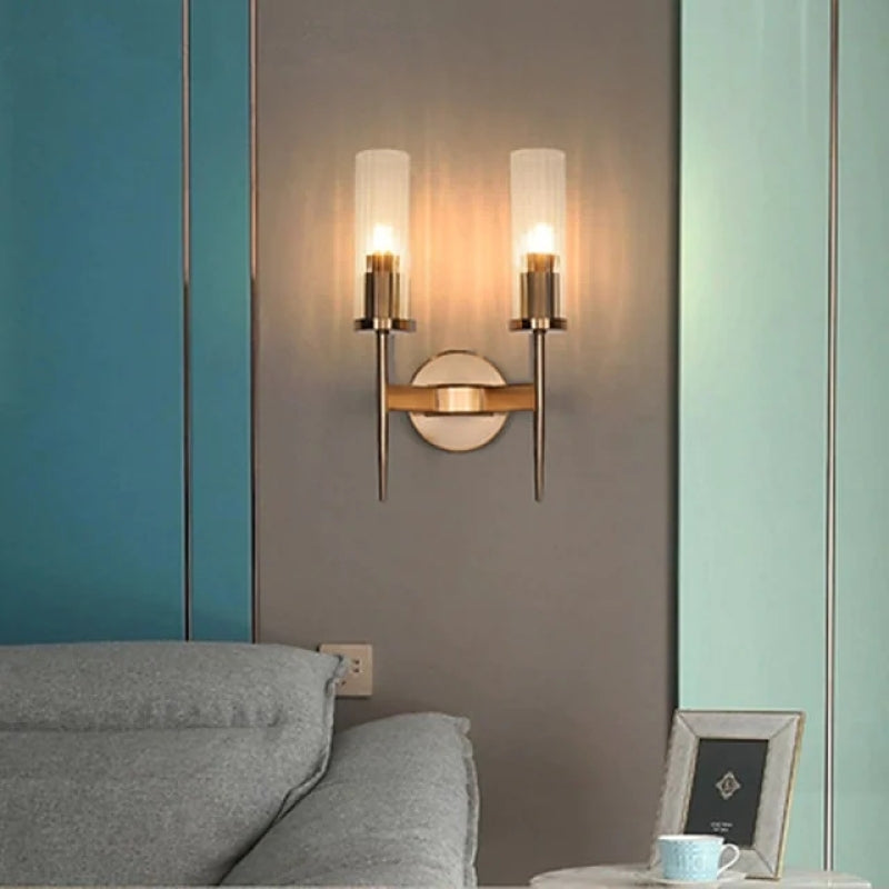 Arisha Applique Murale Led en Verre Postmoderne pour Salon Chambre à Coucher et Chevet - Neutralighting