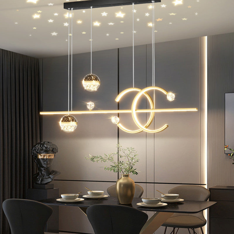 Arisha Luminaires Suspension d'Étoile LED Élegante Métal/Cristal Salon - Neutralighting
