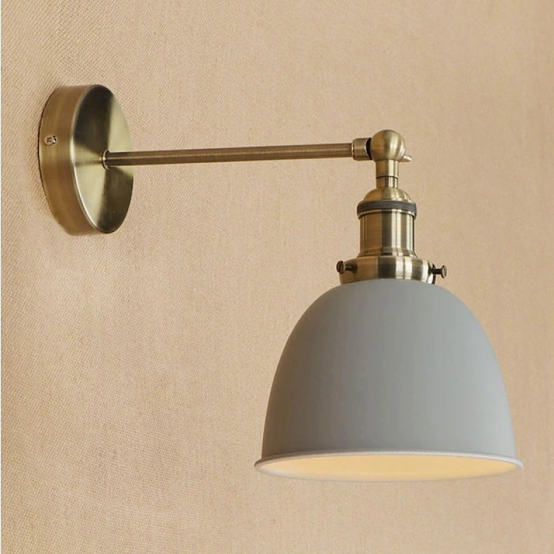 Epoch Applique Murale Rétro/Vintage, Métal, Noir/Blanc/Gris, Salon - Neutralighting
