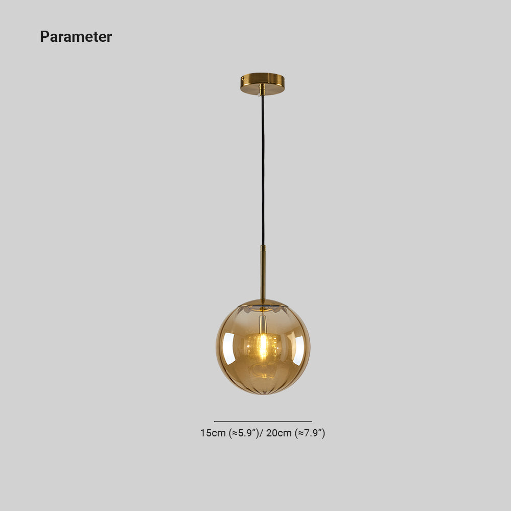 Lexa Suspension Boule Moderne Métal/Verre