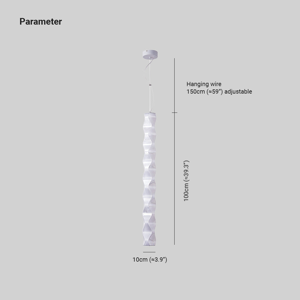 Arisha Suspension Bande Moderne, Metal/PET, Blanc, Chambre - Neutralighting