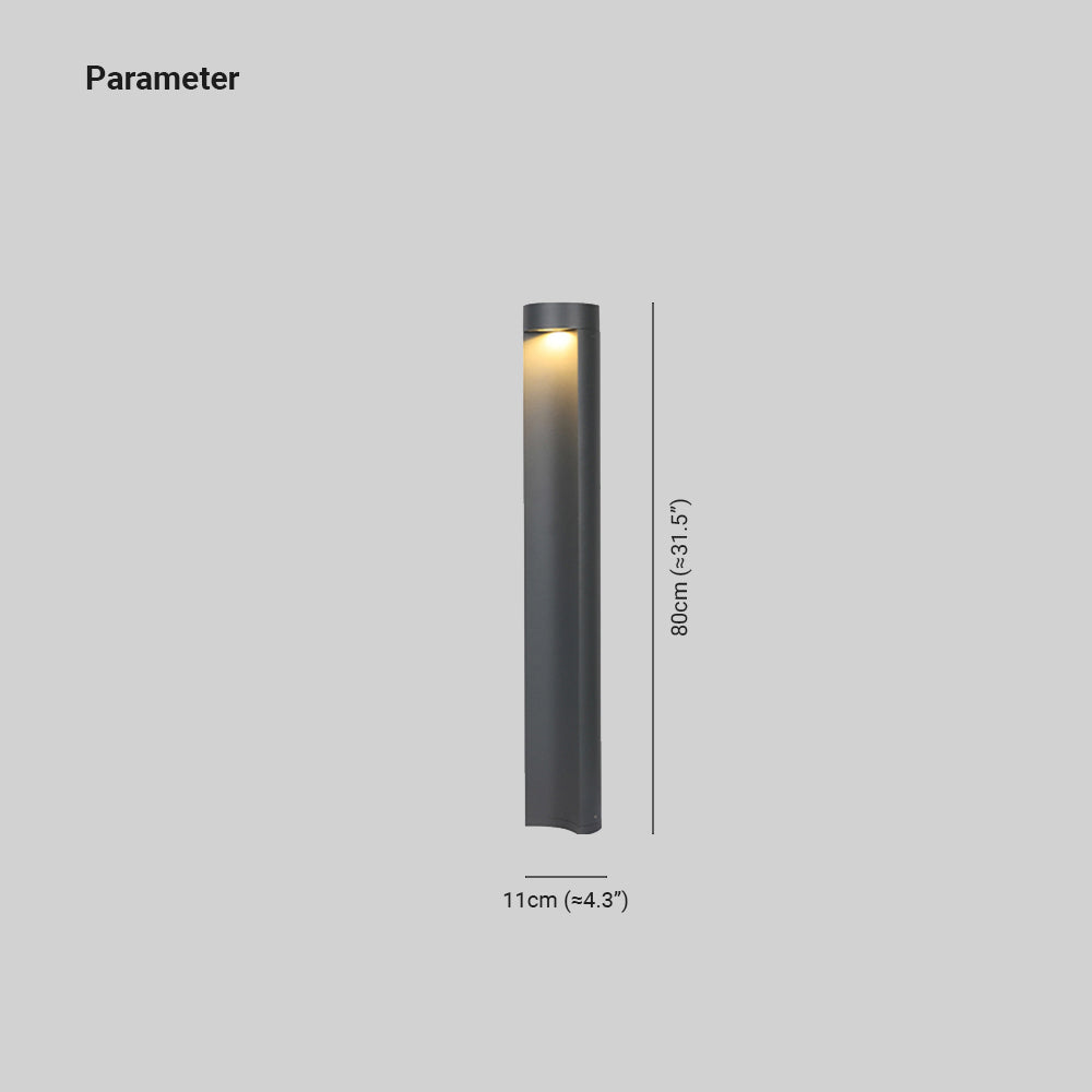 Ray Moderne Lampadaire Extérieur LED Noir Métal/Verre Jardin Couloir - Neutralighting