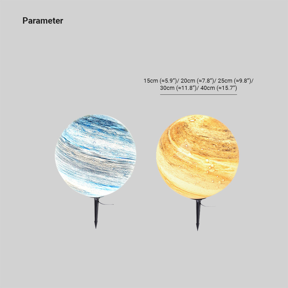 Myrah Lampadaire Boule Moderne Bleu/Curry de Lait Jardin - Neutralighting