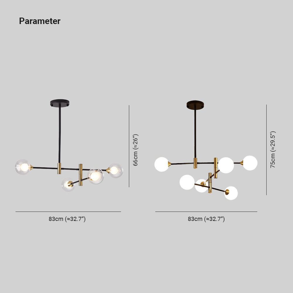 Valentina Design Italien Luminaires Suspensions Globe Moderne Métal/Verre Blanc Laiteux/Clair Chambre/Salon - Neutralighting