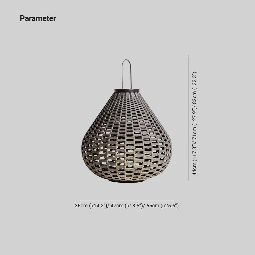 Ritta Vintage Petie LED Lampadaire Brun Métal/Tissu Extérieur - Neutralighting