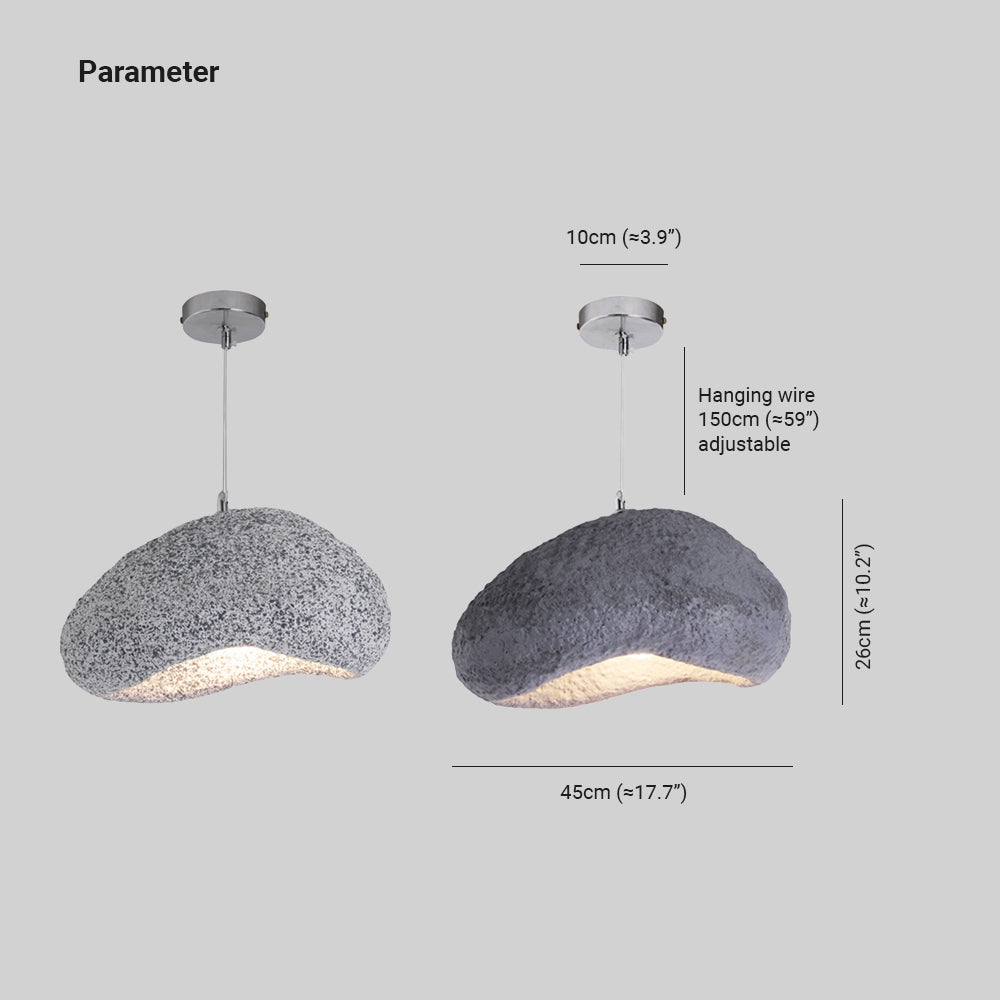 Avi Suspension Pain Naturelle, Résine/Acrylique, Gris/Gris Foncé, Chambre - Neutralighting