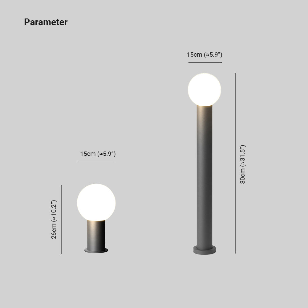Ray Moderne LED Lampadaire Extérieur Noir Métal Allée Cour - Neutralighting