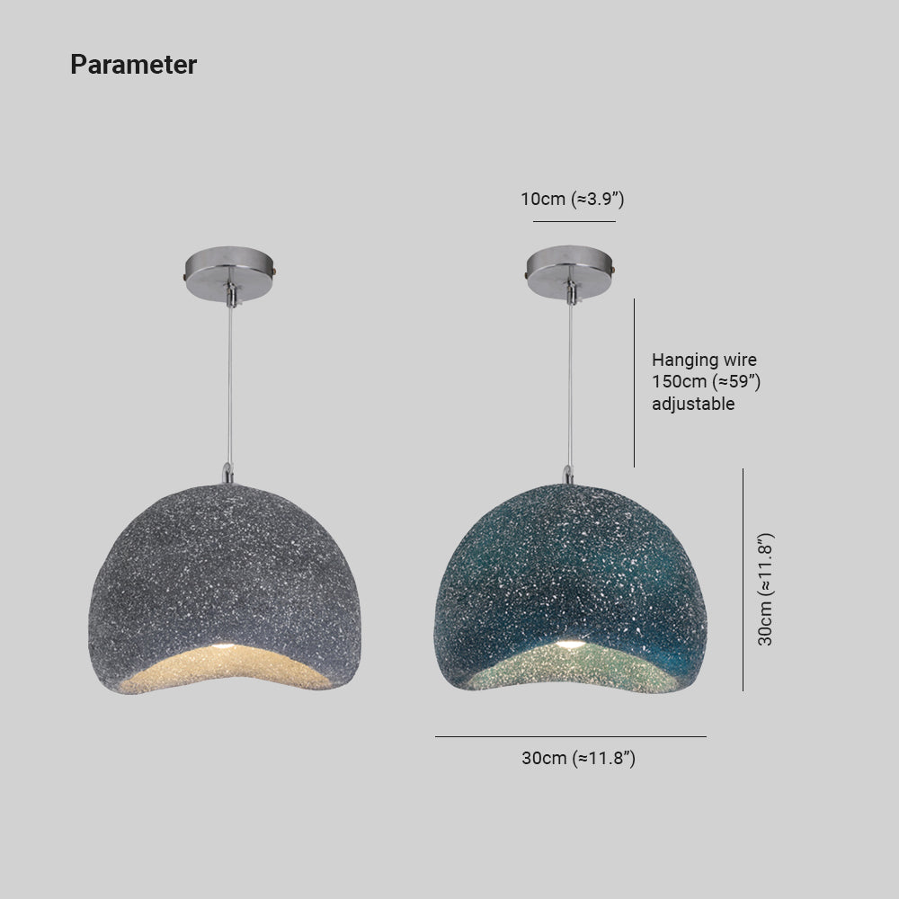 Avi Suspension Pain Naturelle, Résine/Acrylique, Gris/Bleu, Chambre - Neutralighting
