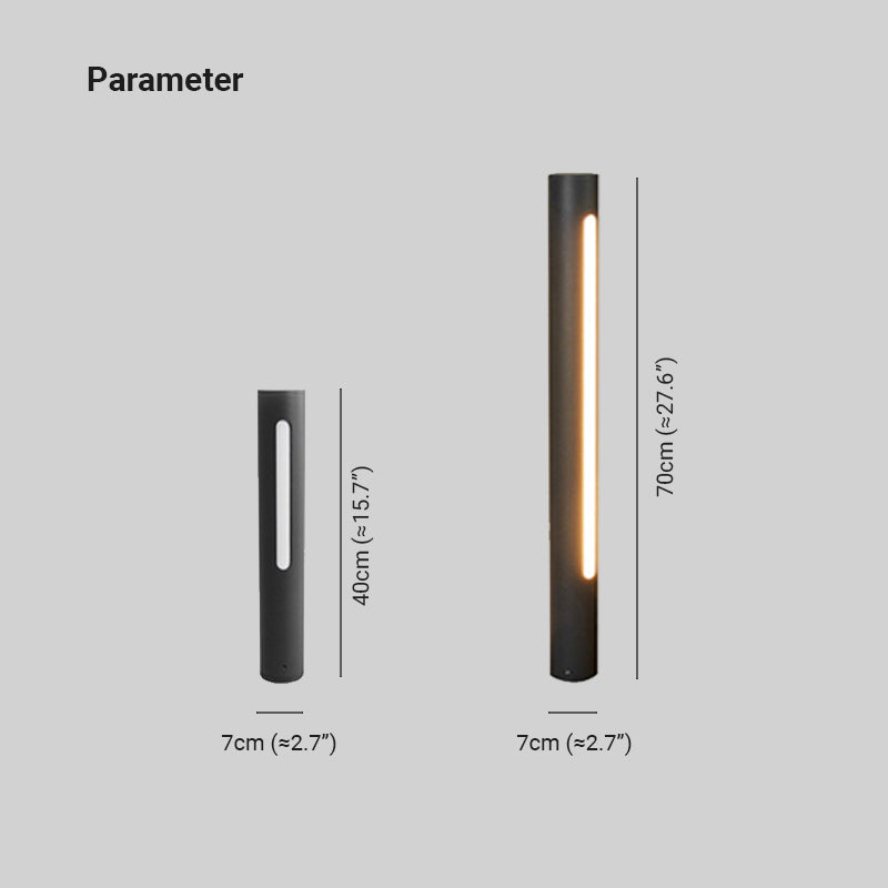 Ray Minimaliste LED Lampadaire Noir Métal/Acrylique Extérieur - Neutralighting
