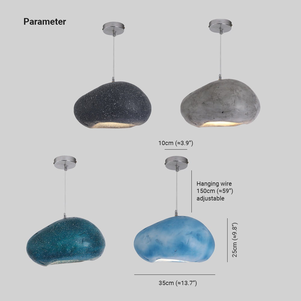 Avi Suspension Pain Moderne, Résine/Acrylique, Bleu/Gris/Noir, Chambre - Neutralighting