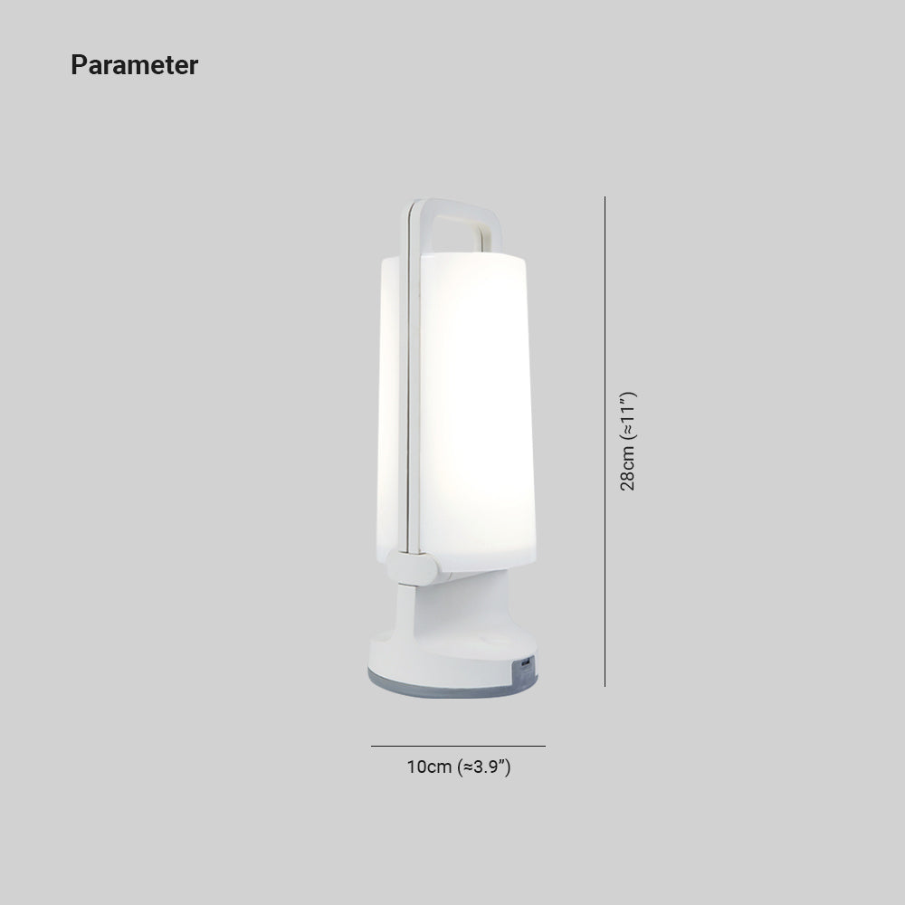Ray Lampe de Table Cylindre Moderne, Acrylique, Gris/Blanc/Vert/Orange, Jardin