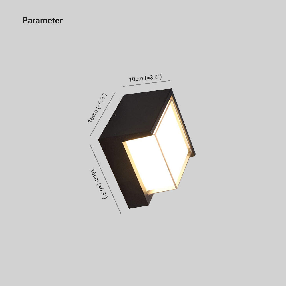Ray Moderne LED Applique Murale Noir Métal/Acrylique Extérieur - Neutralighting