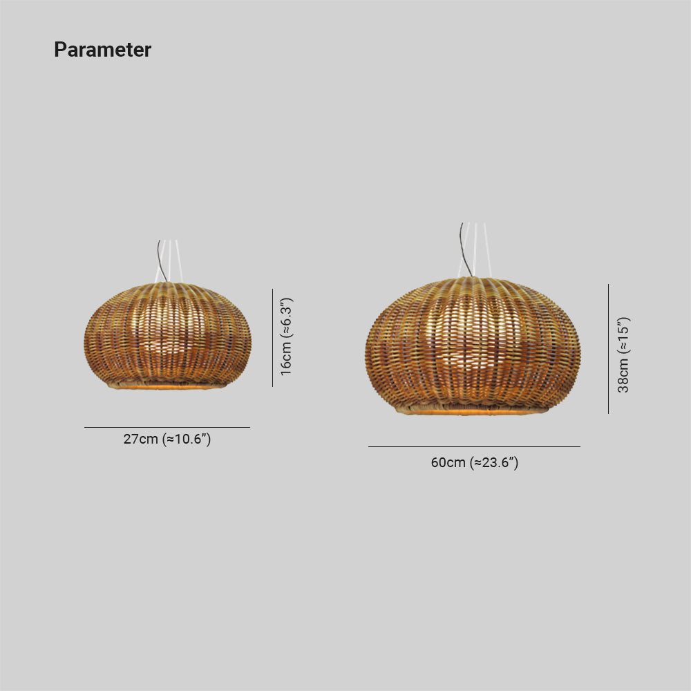Ritta Suspension Extérieure Landerne Simple, Bambou, Bois, Jardin - Neutralighting