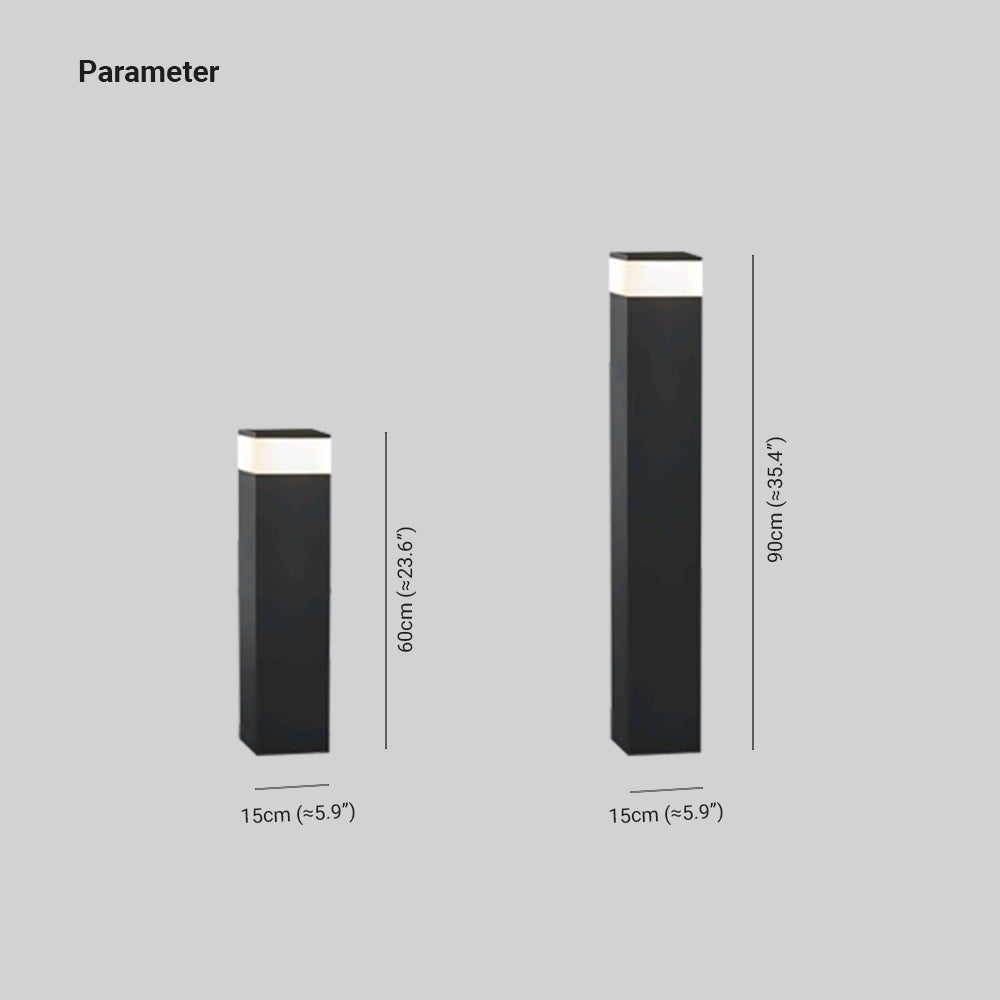 Ray Moderne LED Lampadaire Extérieure Noir Métal Allée Cour - Neutralighting