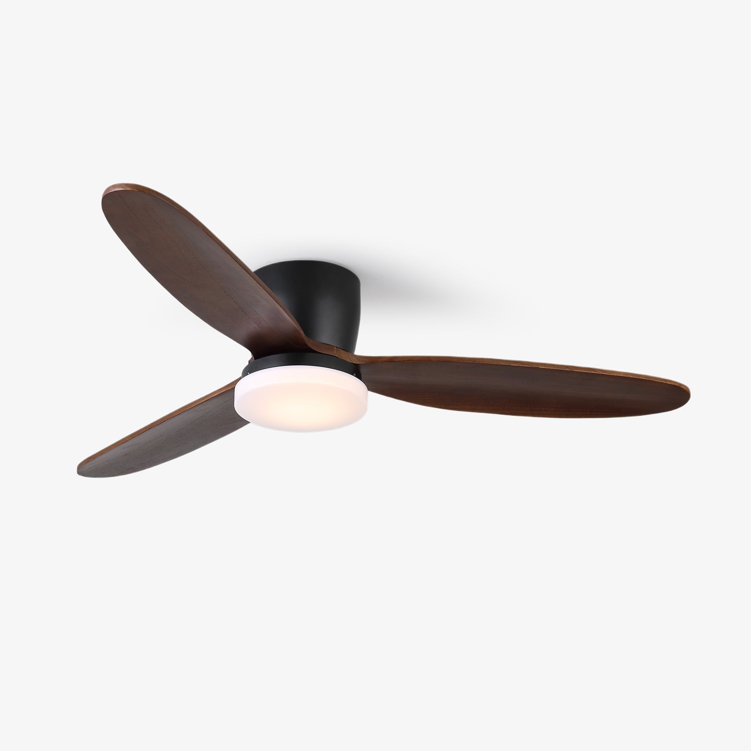 Plafonnier ventilateur Athyrs, Dia 91cm, Noyer et Blanc