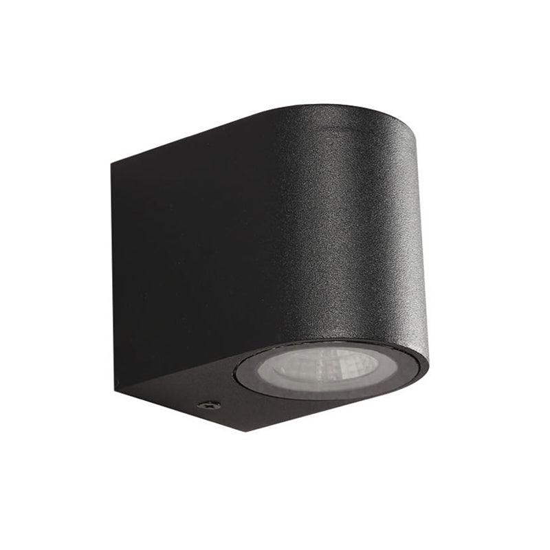 Tavon Applique Murale Carré/Tour Minimaliste. Métal/Verre. Noir. Jardin - Neutralighting