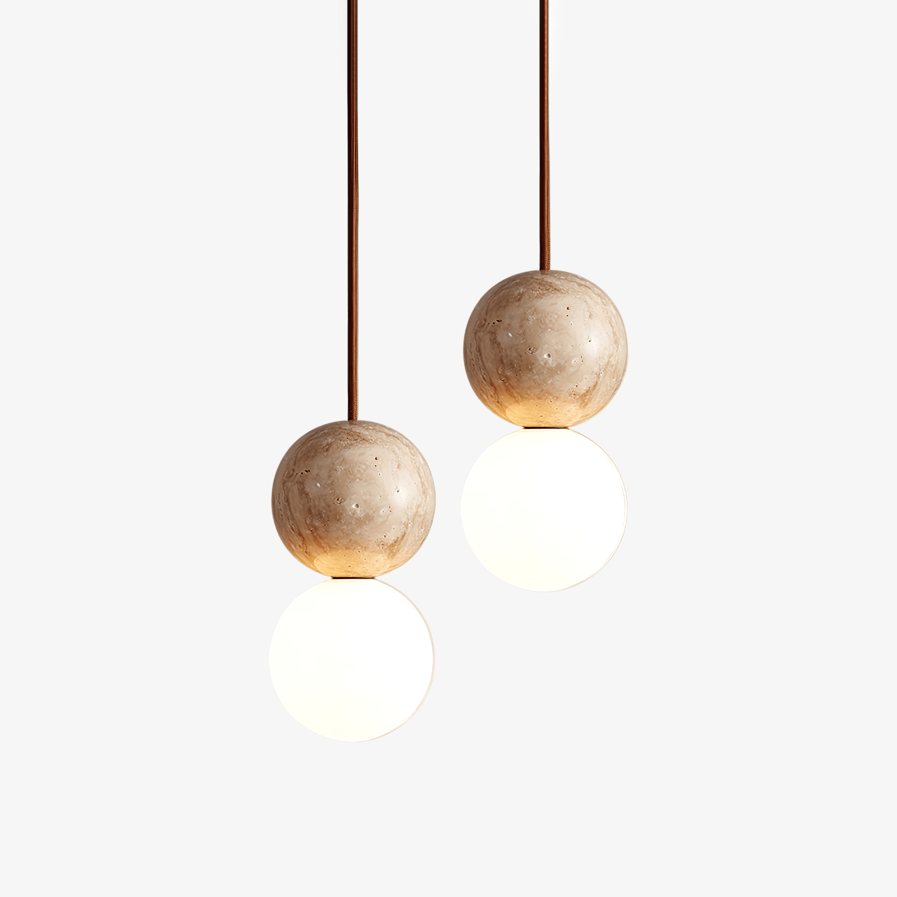 Luna Travertin Pendentif Lumière - Neutralighting