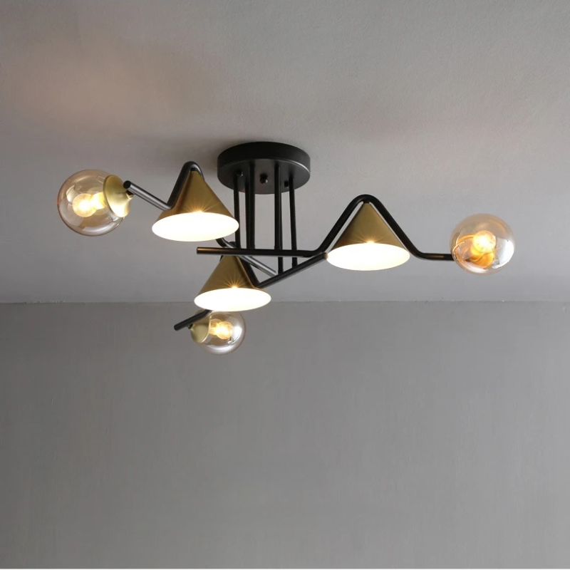 Arisha Design LED Plafonnier Métal/Verre Salon/Chambre à Coucher
