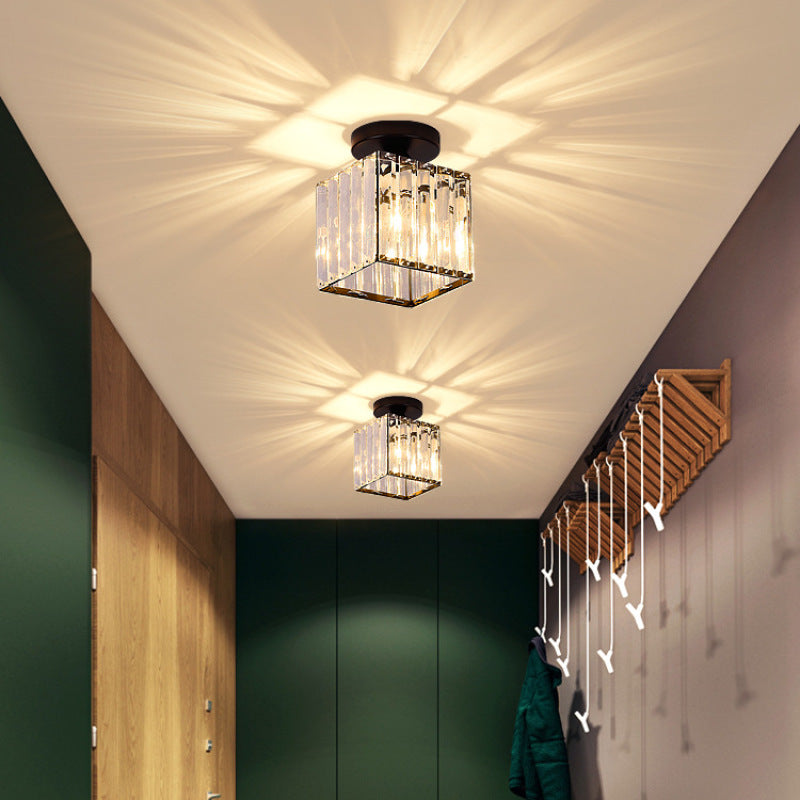 Stonel Plafonnier Carré/Rond Moderne.Cristal. Noir/Argent/Or. Salon - Neutralighting