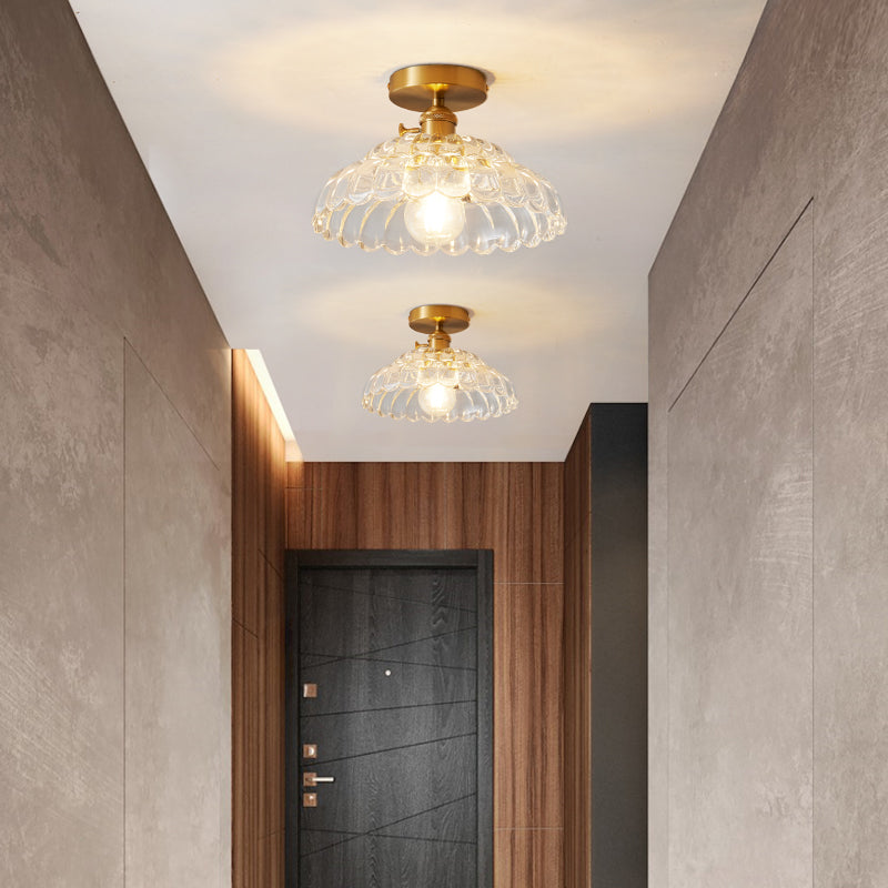 Arisha Plafonnier Luxueux Métal Verre Couloir