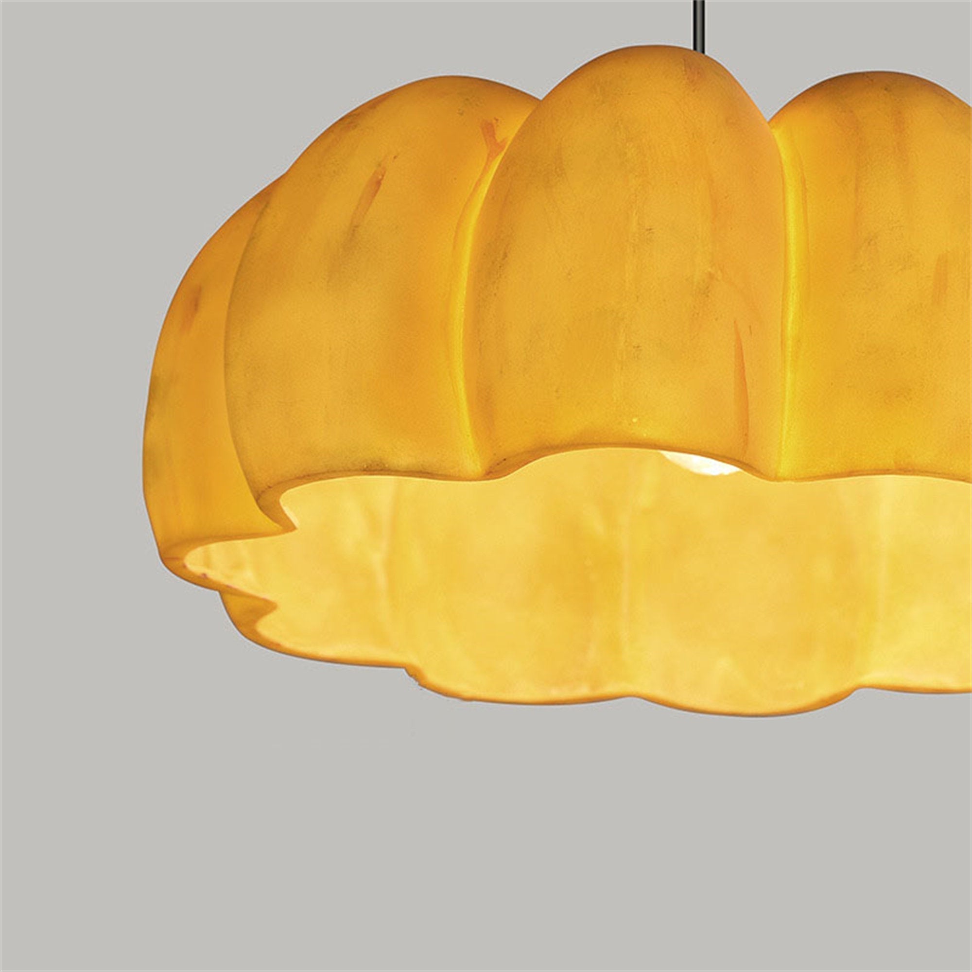 Arisha Citrouille Suspension Jaune Résin Chambre à Coucher Salle à Manger - Neutralighting