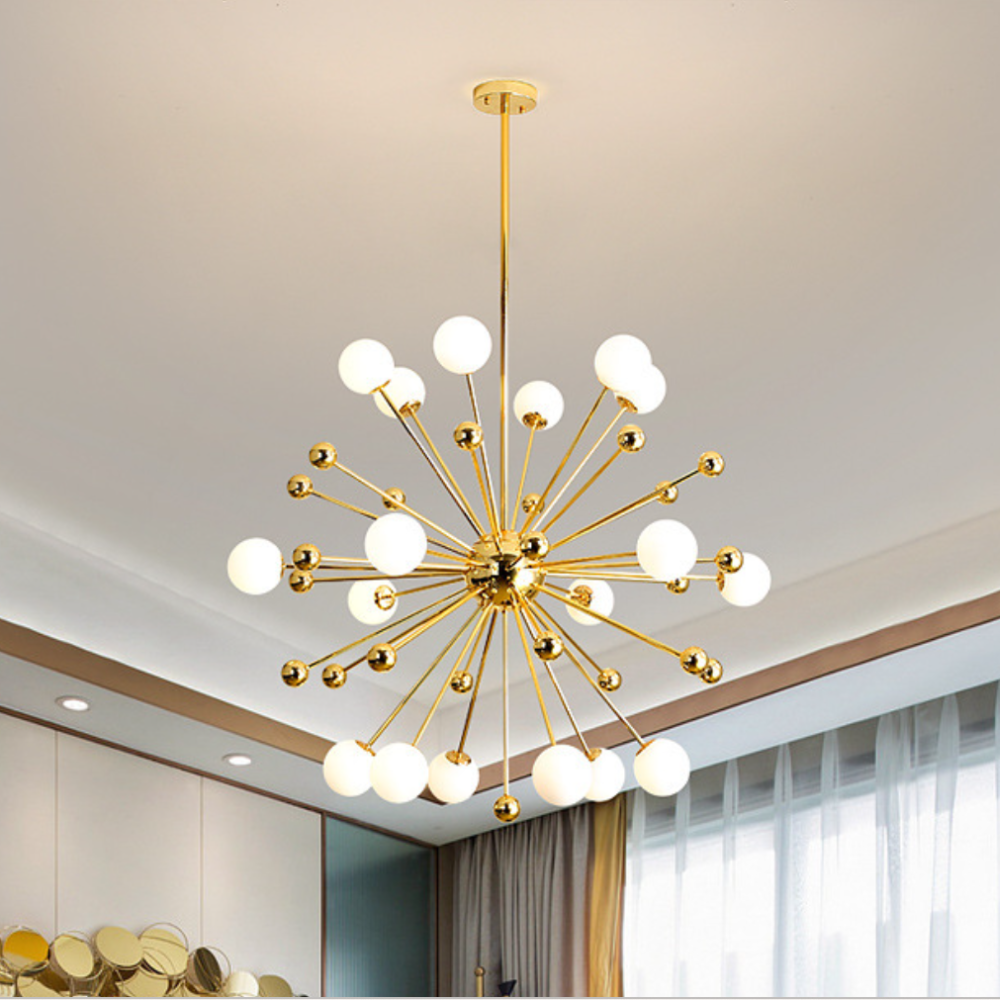 Silva Moderne LED Lustre Or Verre Salon/Chambre À Coucher/Salle À Manger