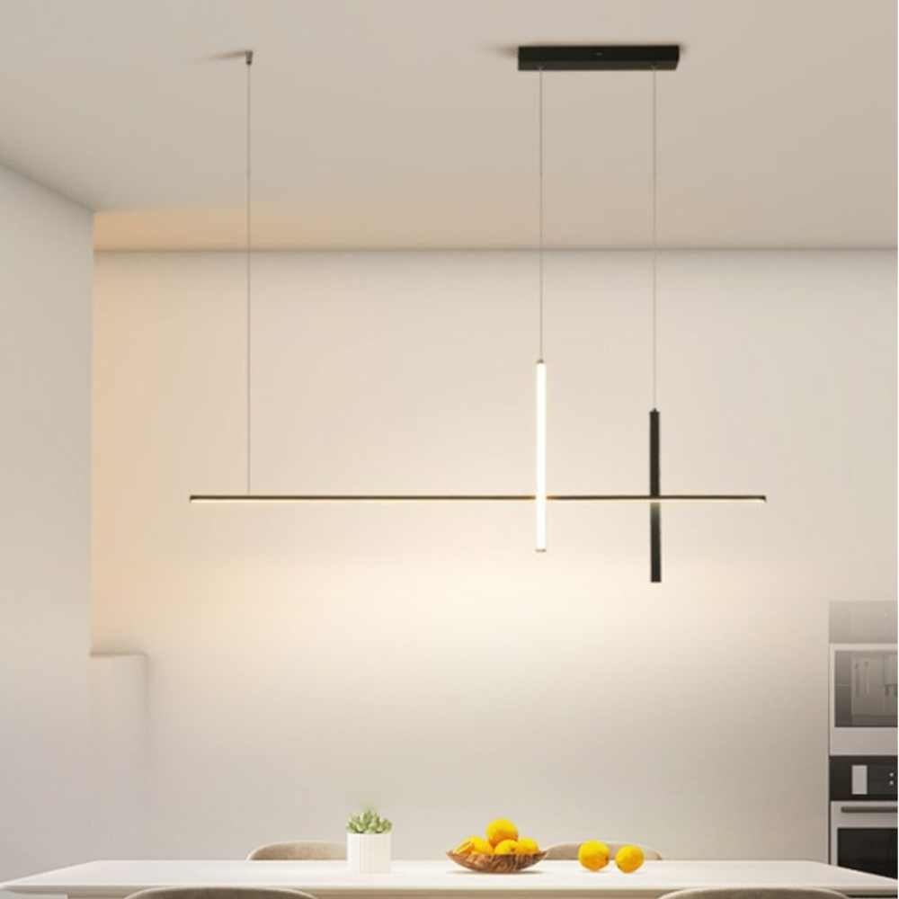 Ray Moderne Suspension Métal/Acrylique Noir/Blanc Salle à manger - Neutralighting