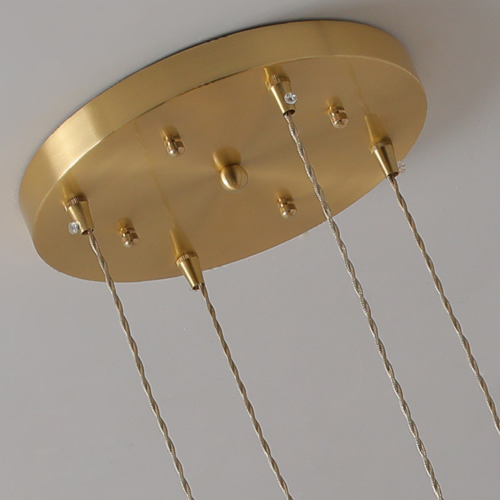 Valentina Moderne LED Lustre Or Métal Verre Salon/Chambre À Coucher