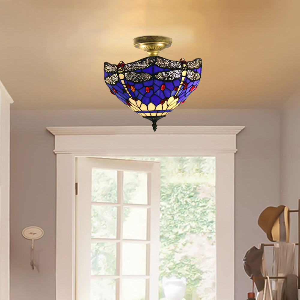 Tiffany Vintage Plafonnier Libellule Chambre À Coucher