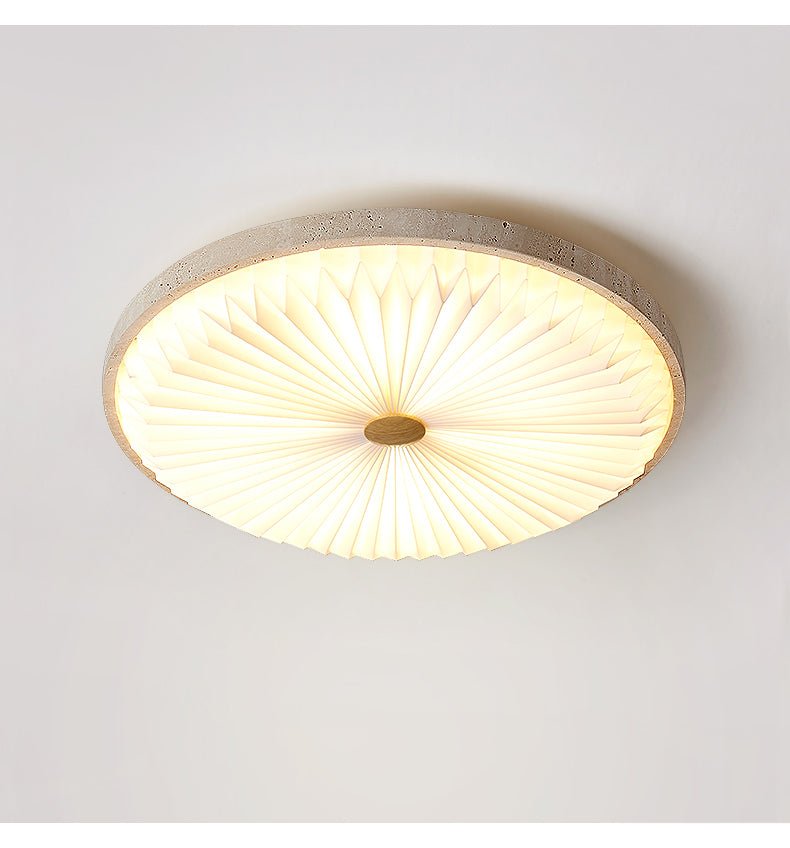 Ciloraris Textured Travertine Ceiling Light - Letslighting