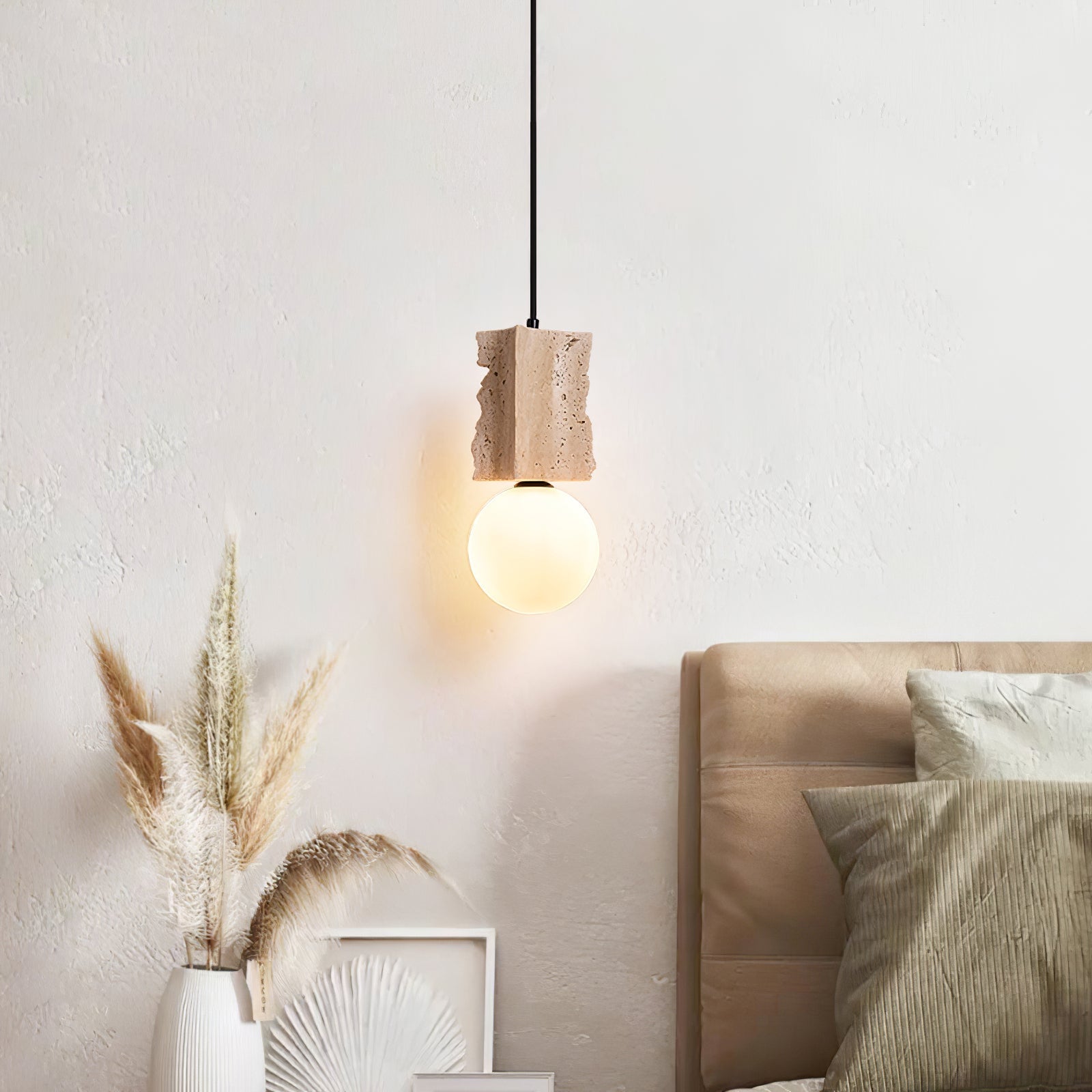 Travertine Raw Edge Pendant Light - Letslighting