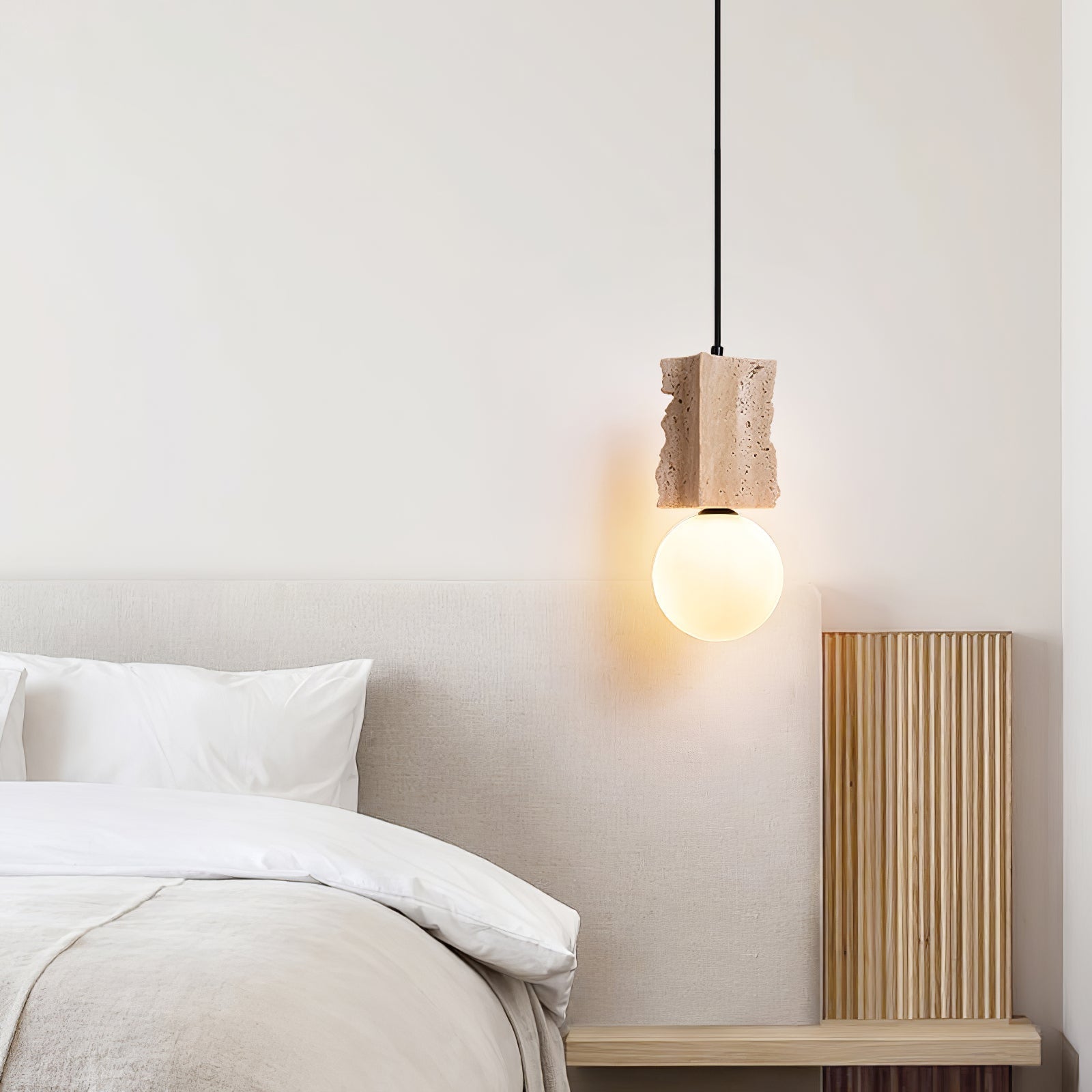 Travertine Raw Edge Pendant Light - Letslighting