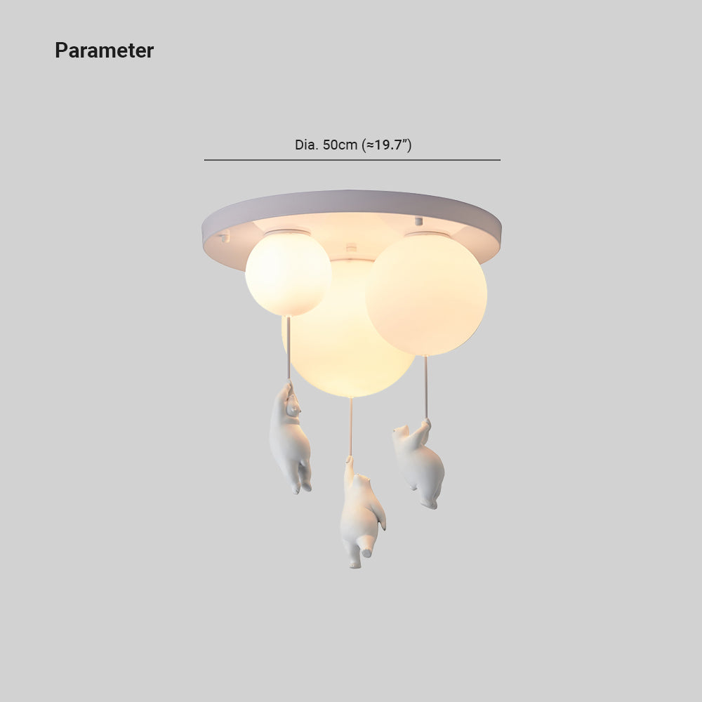 Bear Balloon Suspension/ Plafonnier Ballon Moderne Résine Chambre - Neutralighting