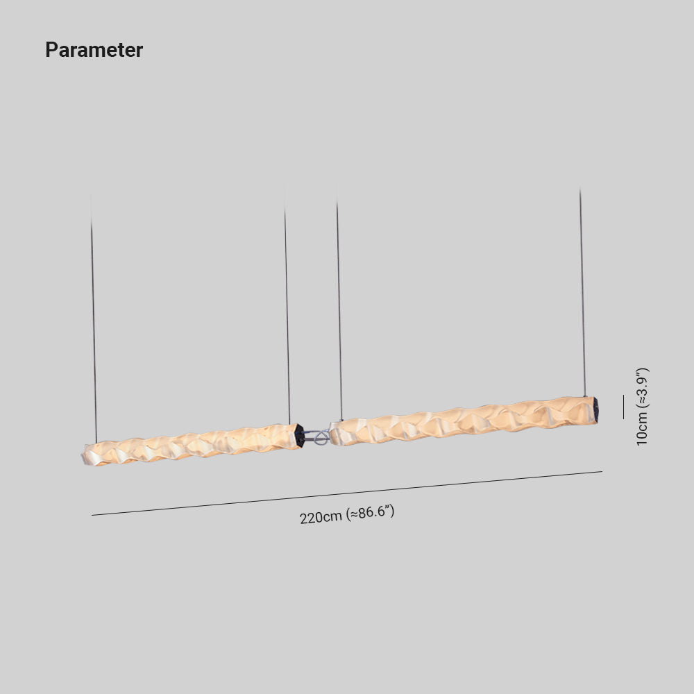 Arisha Suspension Linéaire Moderne, Metal/PET, Blanc, Salon - Neutralighting