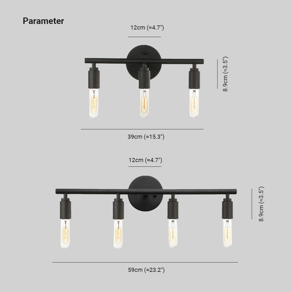 Silva Applique Murale Simple, Métal/Verre, Noir, Salle de Bain - Neutralighting