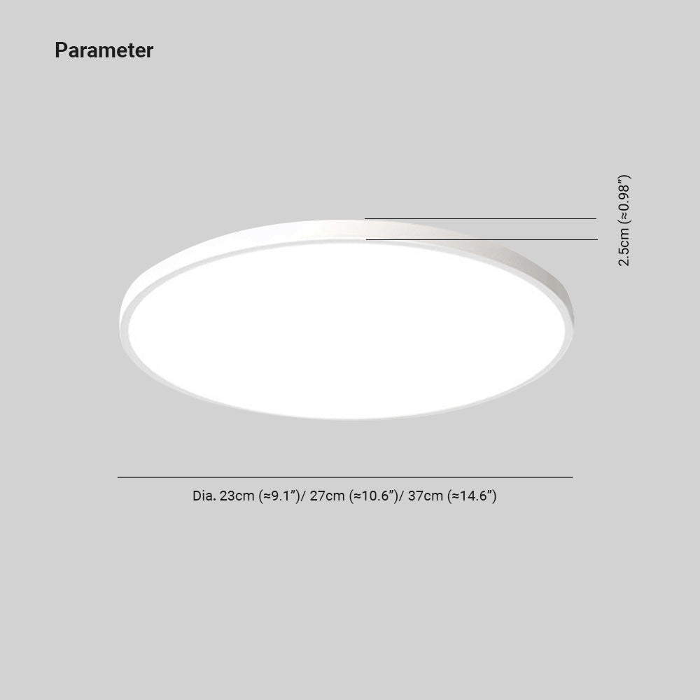 Yani Plafonnier Rond Moderne. Acrylique/ABS. Blanc/Noir. Salon - Neutralighting