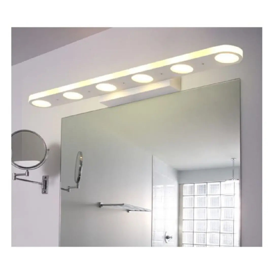 Arisha Applique Murale Ronde Scandivane, Métal/Acrylique, Blanc, Salle de Bain - Neutralighting