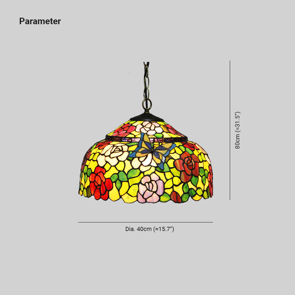 Tiffany Rétro Vintage Suspension Luxe Design Verre Salon - Neutralighting