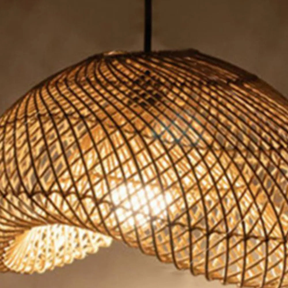 Juno Suspension style rustique en rotin