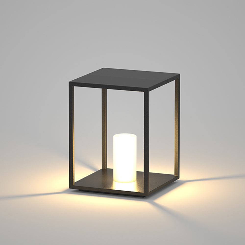 Ray Borne Extérieure Rectangulaire Minimalisme, Métal, Noir, Jardin - Neutralighting