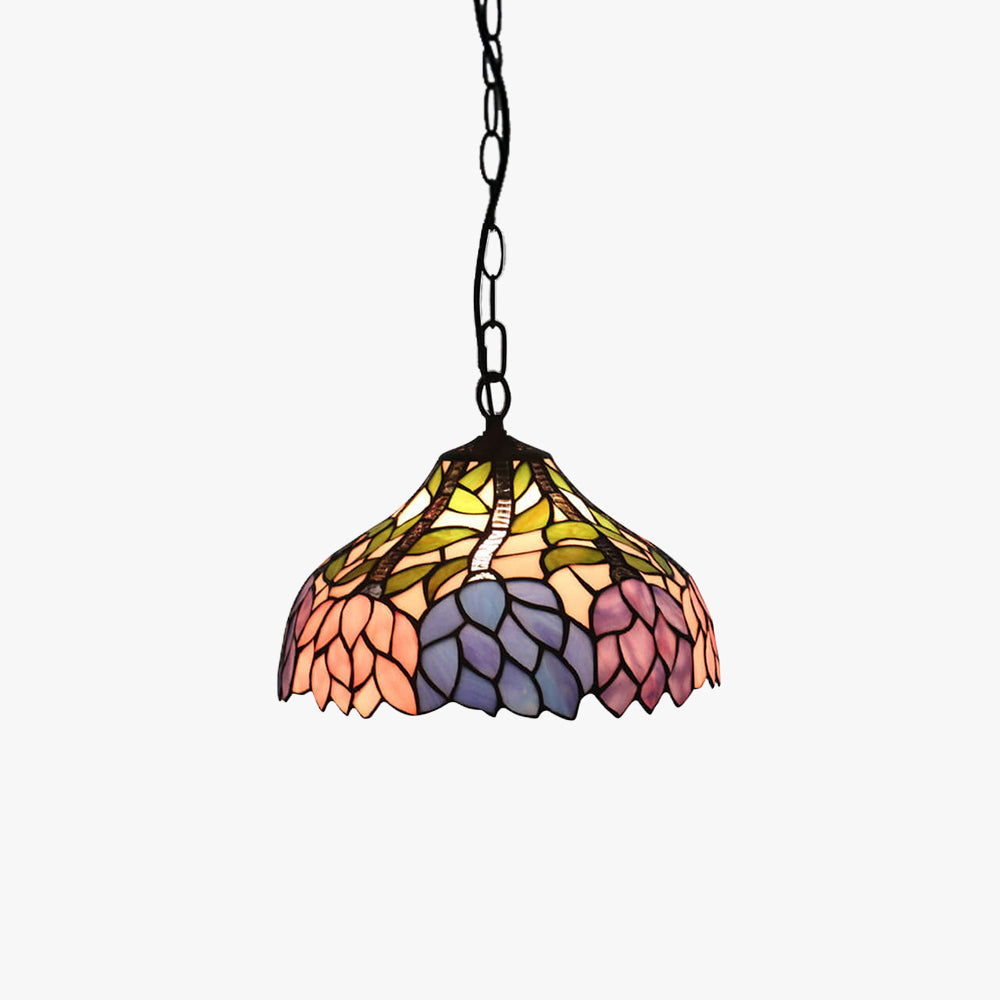 Tiffany Vintage Suspension Fleur Tachée Verre Chambre À Coucher - Neutralighting